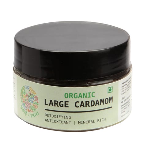 IKAI Organic Large Cardamom, Badi Elaichi, Organic Spice, Produce of India 25 Gram
