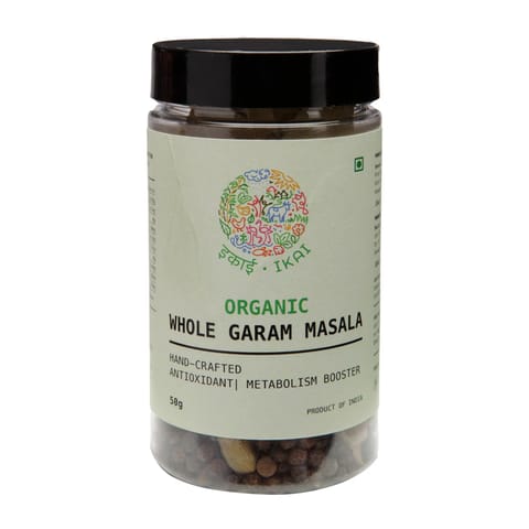 IKAI Organic Whole Garam Masala, Khada Garam Masala, 50 Gram