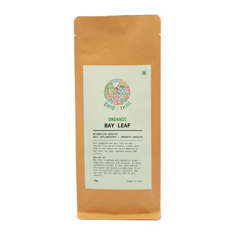 IKAI Organic Bay Leaf , Tej Patta, Organic Spice, Produce of India 25 Gram