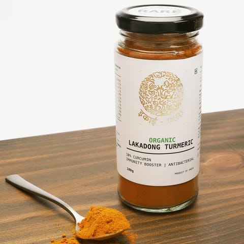 IKAI Organic Lakadong Turmeric, 10+ Curcumin Content, Rare Curation - Meghalaya, 100 gm