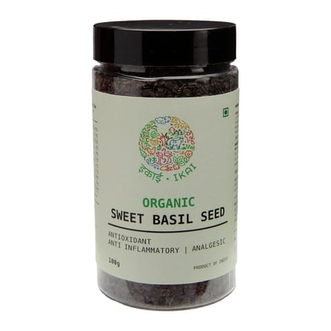 IKAI Organic Sweet Basil Seed, Sabja Seeds 100 Gram