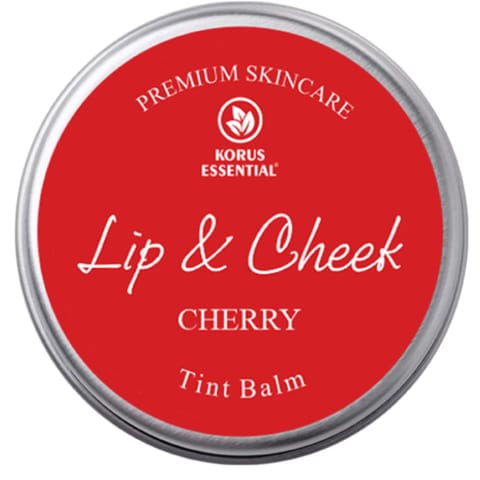 Korus Essential Cherry Lip & Cheek Tint Balm - 8 Grams