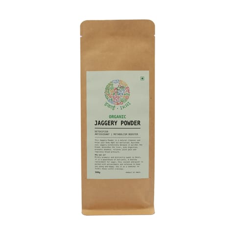 IKAI Organic Jaggery Powder, Gur, Rich in Nutrition & Taste 500 Gram