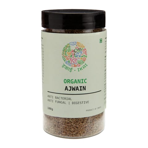 IKAI Organic Ajwain, Carom Seeds, Organic Spice, Produce of India  100 Gram