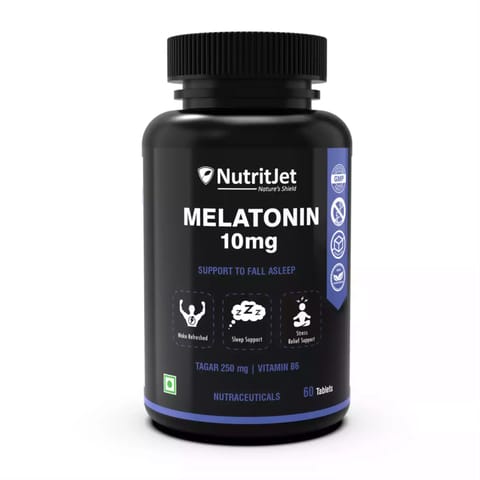 NutritJet Melatonin 10mg Sleeping Aid Pills (60 Vegetarian Tablets)