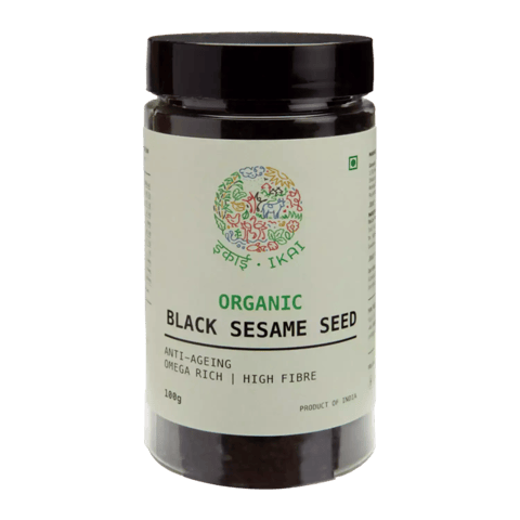 IKAI Organic Black Sesame Seed (Pack of 2), Kala Til, Healthy Seeds (100 Gram)
