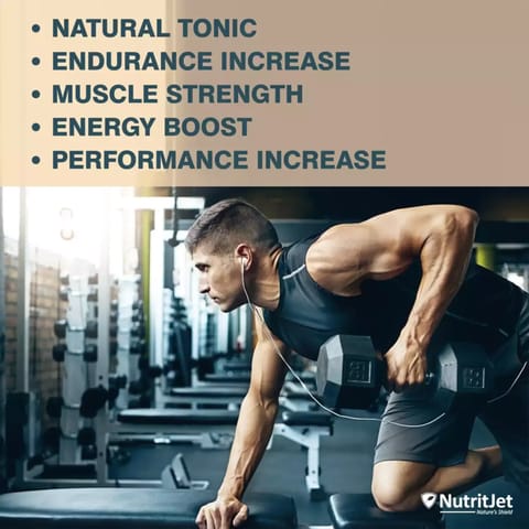 NutritJet Men's Testosterone Booster - Natural Stamina, Endurance and Strength Booster (60 Tablets)