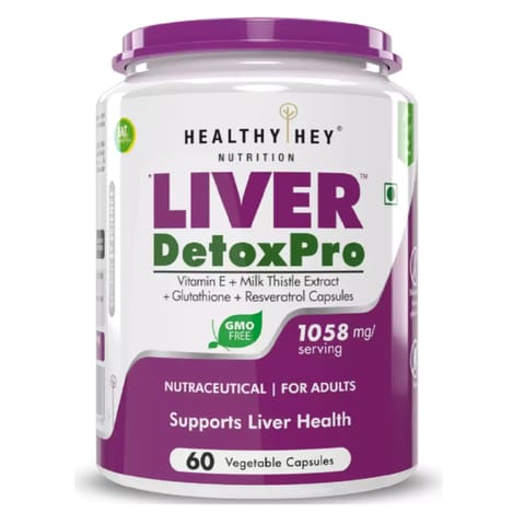 HealthyHey Nutrition Liver DetoxPro - Supports Liver Health (60 Vegetable Capsules)
