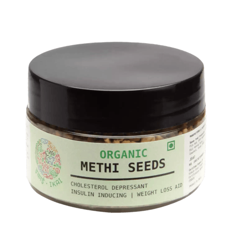 IKAI Organic Methi Seeds (Pack of 3), Fenugreek Seeds, Organic Spice, Produce of India  (50 Gram)
