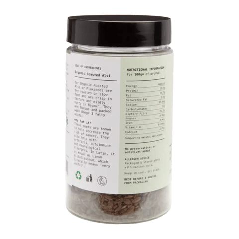 IKAI Organic Roasted Alsi / Flax Seed (Pack of 2), Heathy Seeds, Fibre Rich,    (100 Gram)
