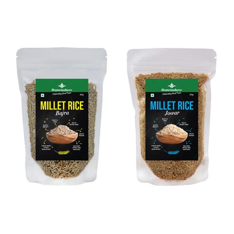 Homemakerz Millet Rice Combo of 2- Bajra+Jowar- 250 g Each