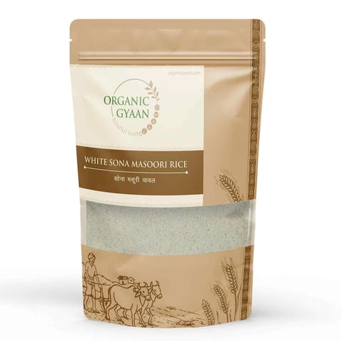 Organic Gyaan Organic White Sona masoori Rice 900gm