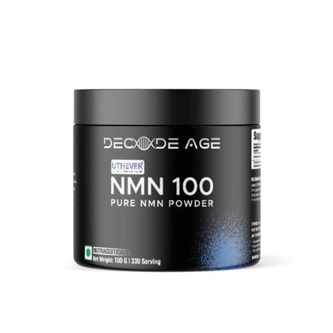 Decode Age Uthever NMN 100 - Premium Pure Sublingual NMN Powder for Enhanced Vitality 100gm