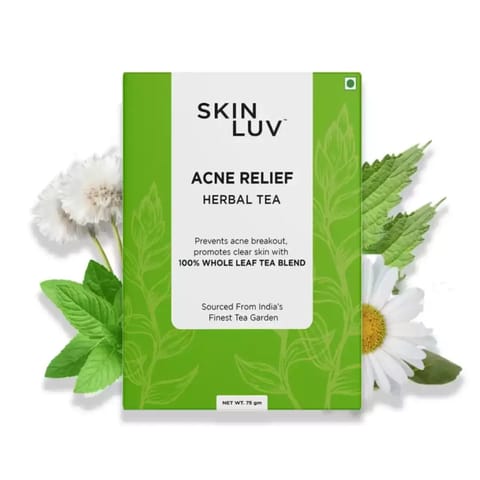 SKINLUV Acne Relief Herbal Tea, 100% Whole Leaf Tea Blend 75gm