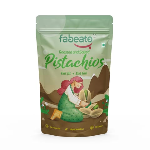 Fabeato Premium Roasted & Salted Pistachios 500gm