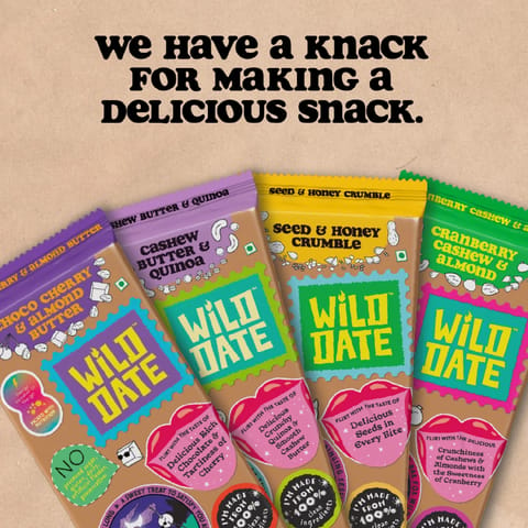Wild Date | Assorted Snack Bar Box | 377gm Pack of 8