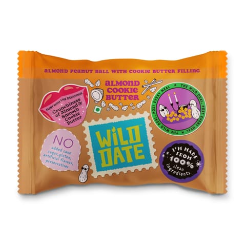 Wild Date | Almond Cookie Butter Hunger Buster  | 166.8gm Pack of 9