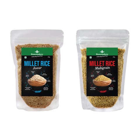 Homemakerz Millet Rice Combo of 2 - Jowar+Multigrain - 250 g Each