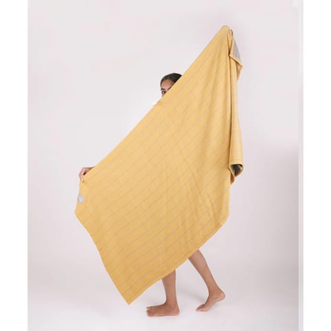 Doctor Towels Banana Double Cloth Bath Towel 75 x 150 cm - Golden Ochre