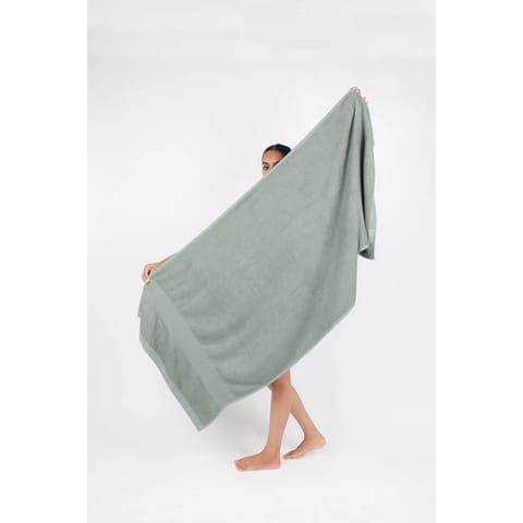 Doctor Towels Bamboo Terry Bath Towel 75 x 150 cm - Sage Green