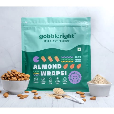 Gobbleright Almond Wraps (180 gms)