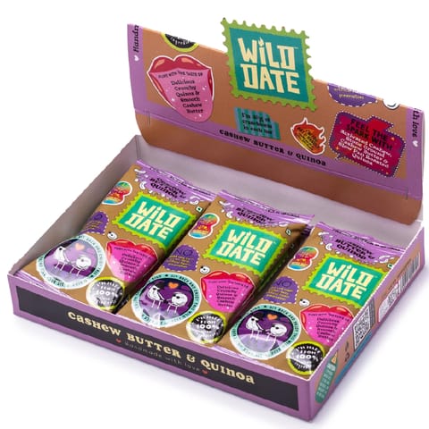 Wild Date | Cashew Butter & Quinoa Snack Bar | 286.4gm Pack of 6