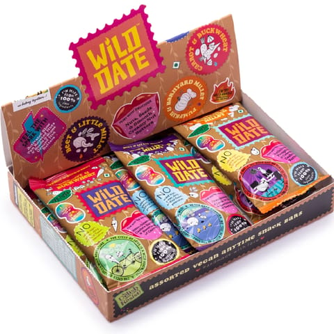 Wild Date | Assorted Vegan Snack Bar Box | 287gm Pack of 6