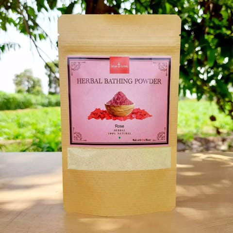 Bilvam Herbals Bathing Powder - Rose, 100 gms