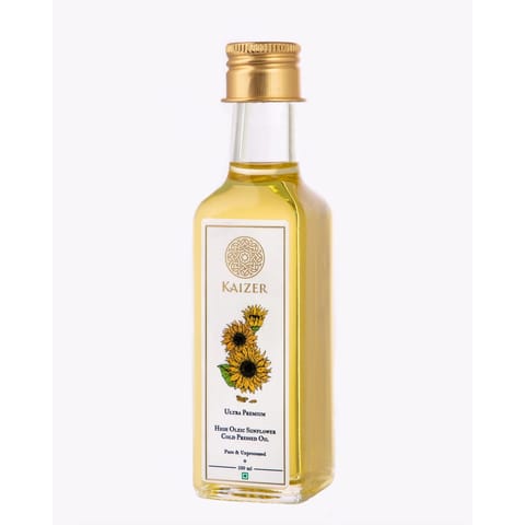 KAIZER  Ultra Premium High Oleic Sunflower Cold Pressed Oil (Pure & Unprocessed) 100ml