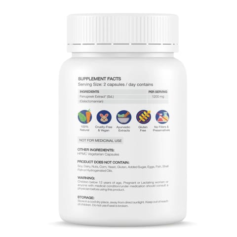 Foresta Organics Gluco Health With Finest Fenugreek Extract (Methi) - 60 Capsules