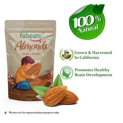 Fabeato 100% Natural Premium California Almonds 200 G