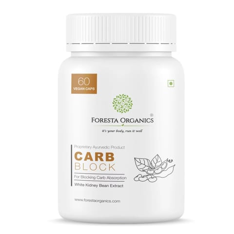 Foresta Organics Carb Block With White Kidney Bean Extract - 60 Capsules