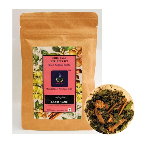 MENCHA Heart Tea - Handmade - Caffeine Free - 5 Tea Bags | Pack of 2