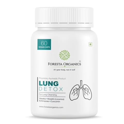 Foresta Organics Lung Detox with Vasaka, Mulethi, Arjuna & Stinging Nettle - 60 Capsules