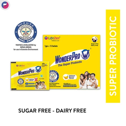WonderPro The Super Probiotic Sachet (1gm Each) Delicious Banana Delicious Banana - box (15 sachets)