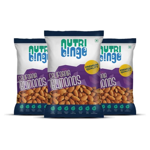 Nutri Binge California Almonds 100g (Pack of 3)