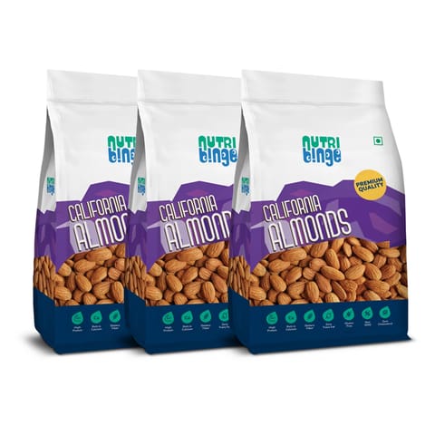 Nutri Binge California Almonds 200g (Pack of 3)
