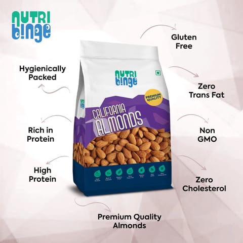 Nutri Binge California Almonds 200g (Pack of 3)