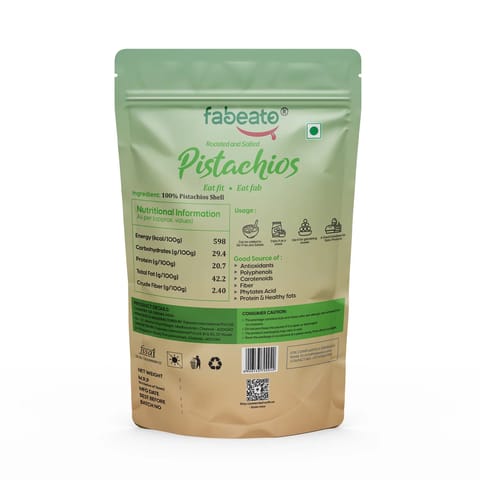 Fabeato Premium Roasted & Salted Pistachios  (200 g)