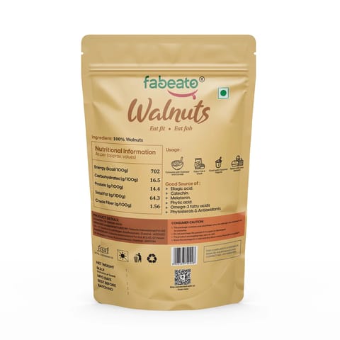Fabeato Natural Premium (Akhrot Giri) Walnut Kernels  (200 g)