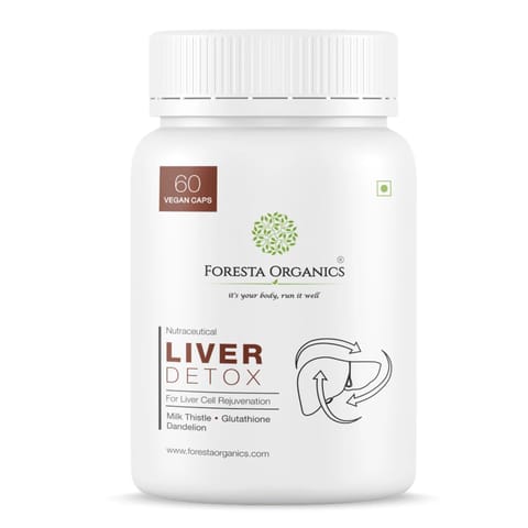 Foresta Organics Liver Detox with Milk Thistle, Glutathione & Dandelion (60 Capsules)
