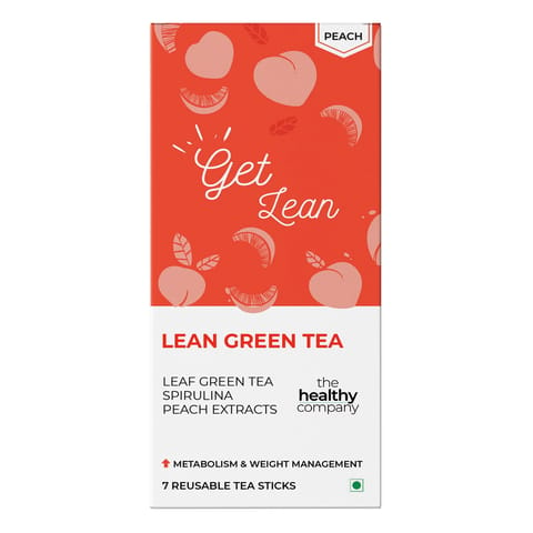 The Healthy Company Lean Green Tea I Peach Flavour I Pack of 1