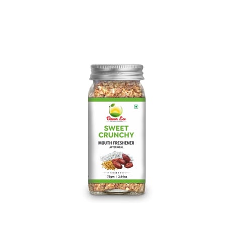 Dawn Lee Sweet Crunchy Mouth Freshener (75 gms) | Refreshing, Digestive, and Mood Enhancer | Low Calorie, Low Fat | Instant Relief From Spicy Food-Induced Stomach Irritation