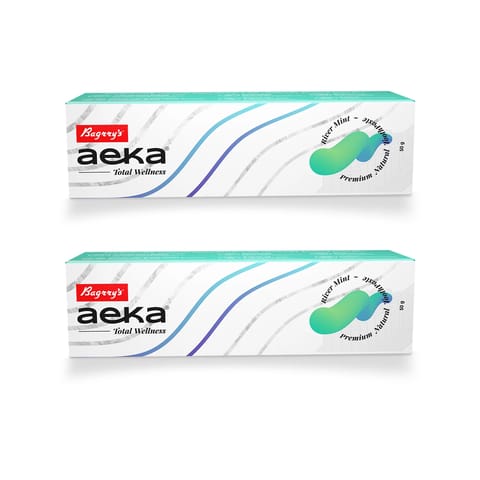 Aeka Premium Natural Toothpaste (River Mint) - 50g x Pack of 2