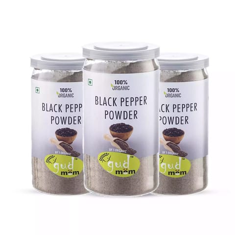 Gudmom Organic Black Pepper Powder 100 g ( Pack Of 3 )