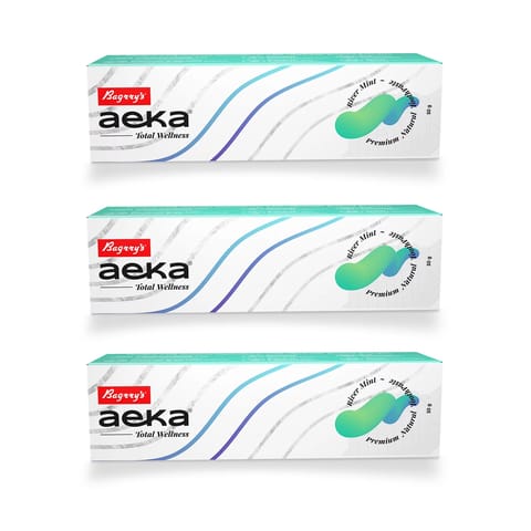 Aeka Premium Natural Toothpaste (River Mint) - 50g x Pack of 3
