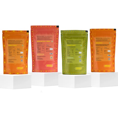 Marigold Spice Company's 100 Grams Pack of Turmeric Powder, Guntur Red Chilli Powder, Coriander