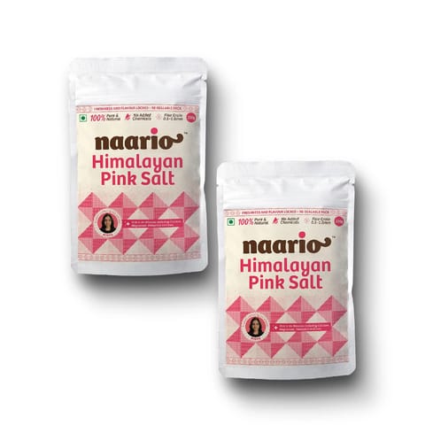 Naario Himalayan Pink Salt - 400Gms| Low Sodium Sendha Namak With 84 Minerals|