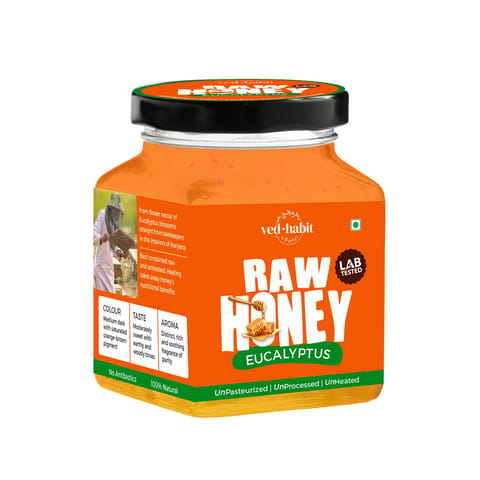 Ved Habit Raw Honey | 100% Natural RARE EUCALYPTUS TREE HONEY| UNPROCESSED, UNHEATED, UNPASTEURISED