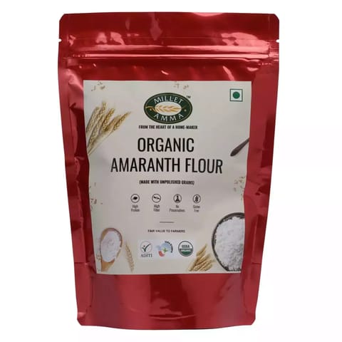 Millet Amma Organic Amaranth Flour - 1kg | 100% Vegan & Gluten Free